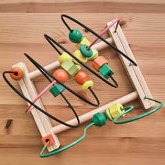 educational toy on  wooden table