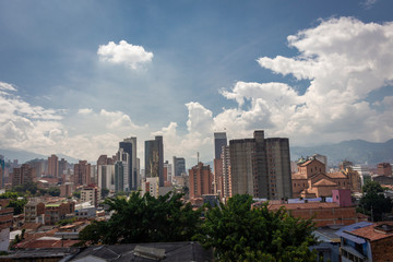 Fototapeta na wymiar Medellín, Antioquia / Colombia. November 22, 2018. Medellín is the capital of the mountainous province of Antioquia (Colombia). Nicknamed the 