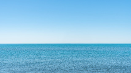 Calm Sea, Black Sea and Blue Sky Background