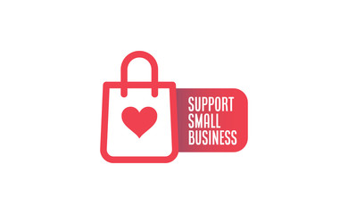 Support small business sticker. Popular Social Media design. Vector file. Buy local.