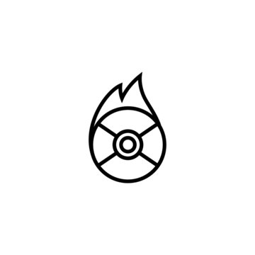 recommend clip art: Cd burn icon vector in linear, outline icon isolated on white background