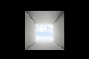 Empty background scene. rays of searchlights, neon blue and purple  light, highlights and lights. Night view of the scene. Dark background with spotlights.