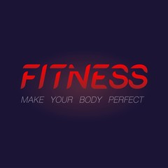 Fitness custom made text background