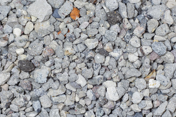 Crushed stone, gravel, aggregate for concrete mix, close-up.