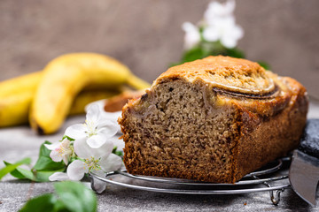 Banana bread or loaf cake