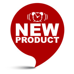 red vector illustration banner new product