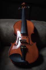 A boy playing violin in quarantine