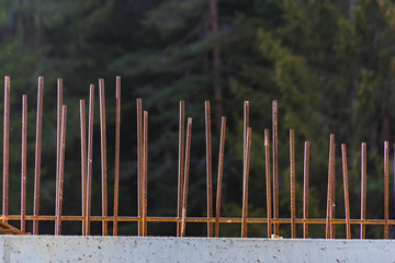 Rostige Eisenstäbe Naahaufnahme