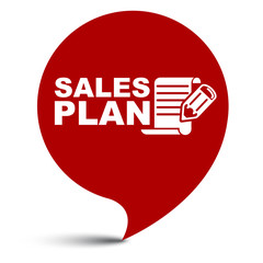 red vector illustration banner sales plan