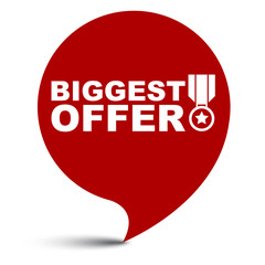 red vector illustration banner biggest offer