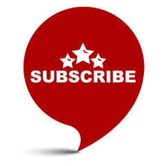 red vector illustration banner subscribe