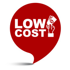 red vector illustration banner low cost