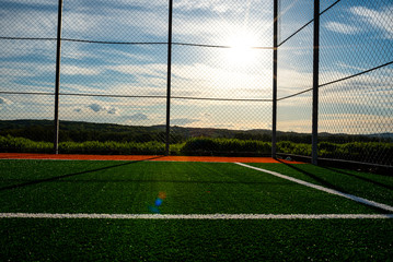 Synthetic sports field.