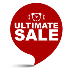 red vector illustration banner ultimate sale
