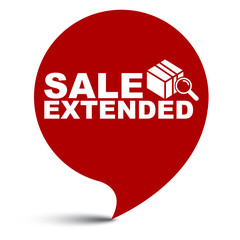 red vector illustration banner sale extended
