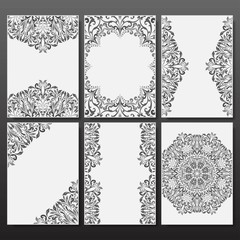 Retro boho grey floral patterns wallpaper