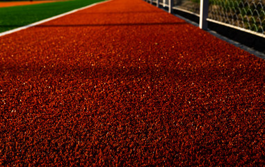 Artificial grass turf background.