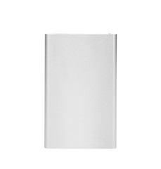 Modern external portable charger isolated on white