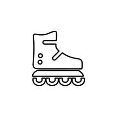 Roller skate icon in flat style. Skating sign.
