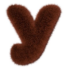 3d decorative wild zoo bear texture animal fur russian characters. Fun 3d rendering lettering. 