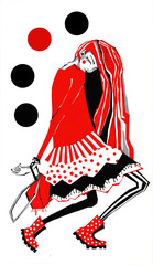 hand drawn vector fashion illustration