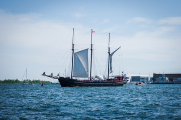 sailing ship in the sea