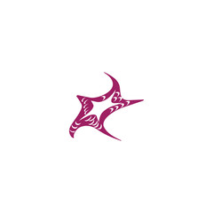 Obraz na płótnie Canvas Star Fish Logo Template vector