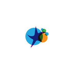 Star Fish Logo Template vector