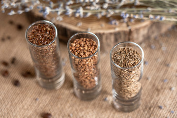 .buckwheat and chia seeds