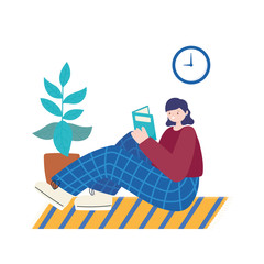 people activities, girl sitting on floor reading book