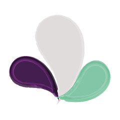 Isolated watercolor paint drops