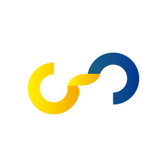 Abstract circles shapes gradient style icon vector design