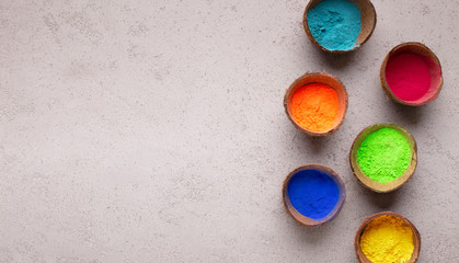 Bright organic powder paint for indian festival