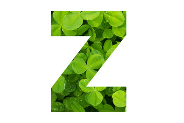 Green Clover Capital Z in Poppins Font on White Background
