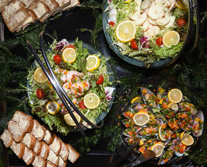 Fresh Food Buffet Brunch Catering Dining Eating Party Sharing Concept