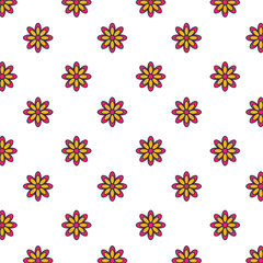 flowers emblem ramadan kareem pattern