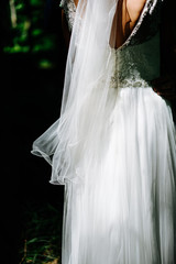 photo of a bride in the nature