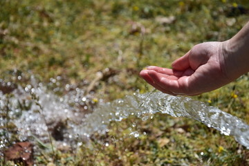 water flowing in the park