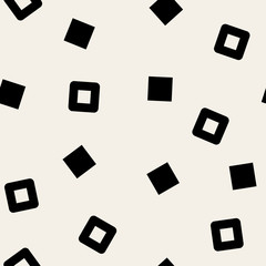 Geometric monochrome vector pattern with minimalistic shapes. Hipster fashion Memphis style.