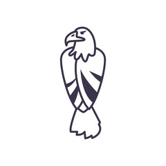 Isolated eagle bird line style icon vector design