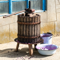  Wine making. Technology of wine production in Moldova. The ancient folk tradition of grape...