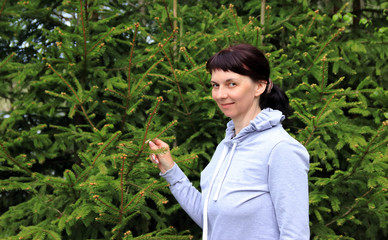 athletic woman on a walk