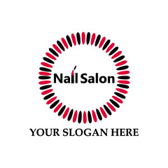 Fashion Color Nail Salon Logo Template