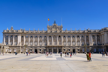 Fototapeta na wymiar Royal Palace of Madrid in Spain