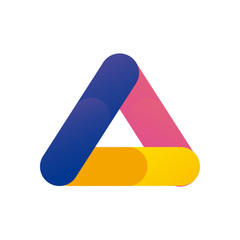 Abstract triangle shape gradient style icon vector design