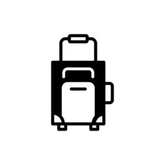 Packing icon vector in black solid flat design icon isolated on white background