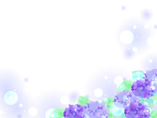 紫陽花のイラスト背景
