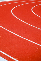 Fototapeta premium Athletic running track for running race. Sport and excercise concept.