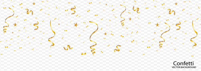 Vector confetti. Festive illustration. Party popper isolated on white background