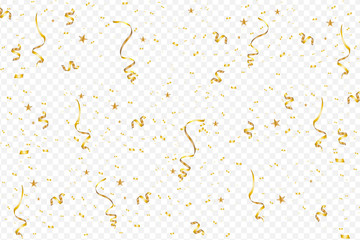 Vector confetti. Festive illustration. Party popper isolated on white background